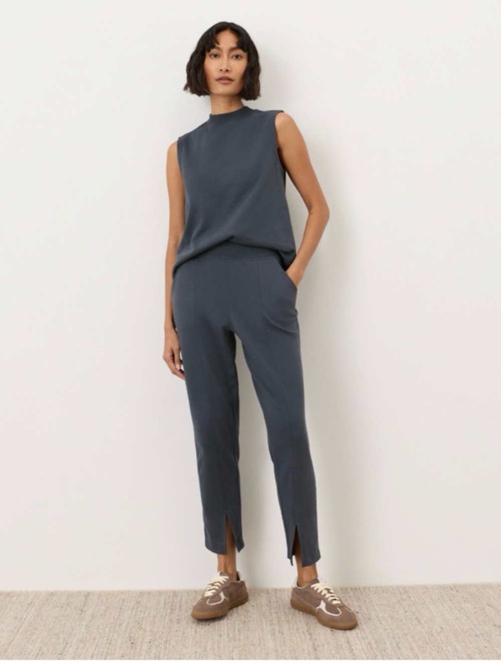 Pact Organic Airplane Tapered Leg Pant steel blue size large